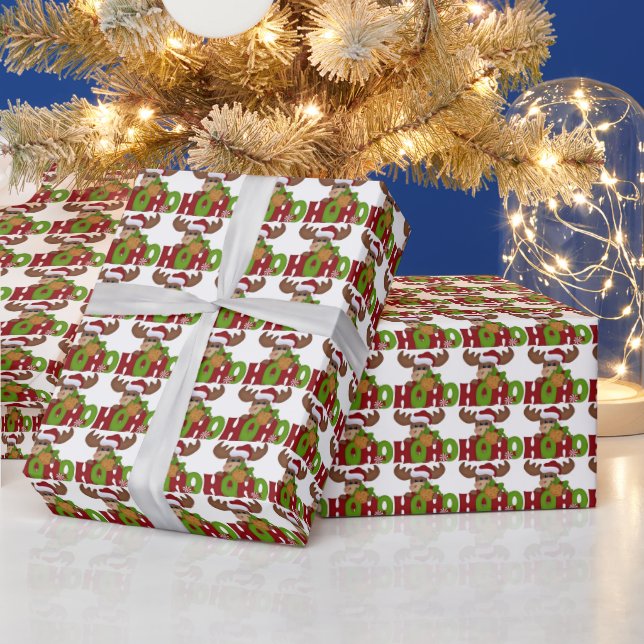 Cadeau Papier d'emballage de Noël d'orignal (Vacances)
