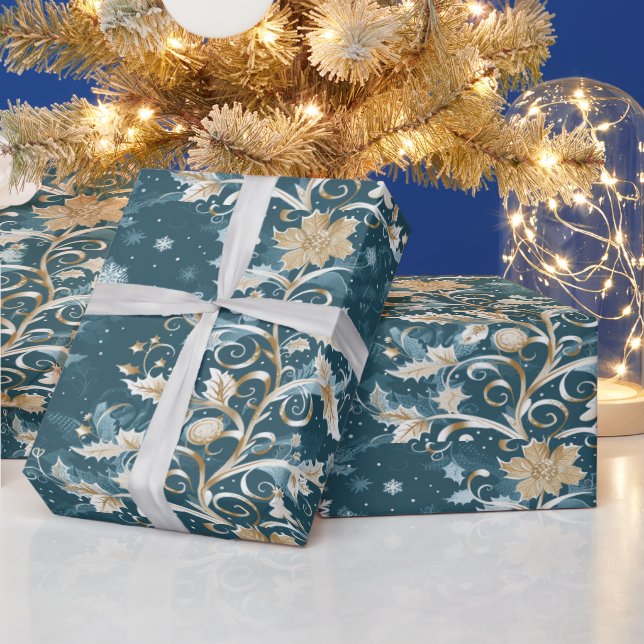Cadeau Papier d'emballage de Noël élégant (Vacances)