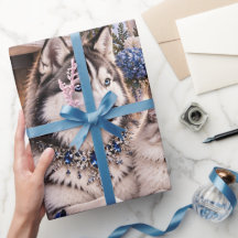 Papier d'emballage de Noël en bois de luxe Midnigh