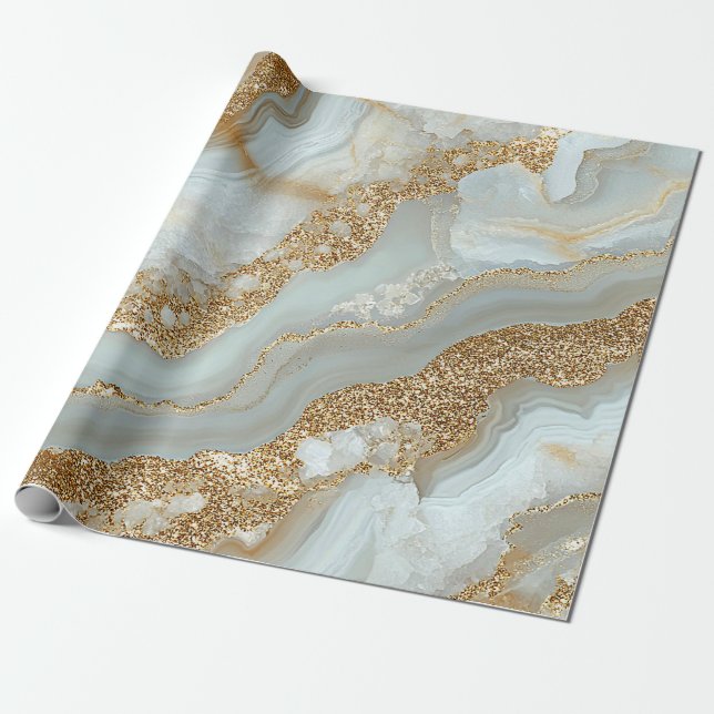 Cadeau Papier d'emballage de Noël Geode (Déroulé)