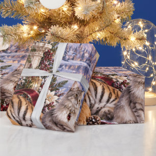 Cadeau Papier d'emballage de Noël Luxueux Boisée Blush Ma