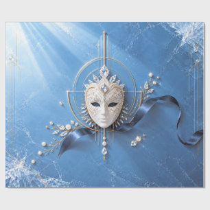Cadeau Papier d'emballage de Noël Mascarade Luxe Ardoise