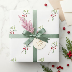 Cadeau Papier d'emballage de Noël minimaliste à motif de