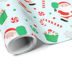 Cadeau Papier d'emballage de Noël Pickleball