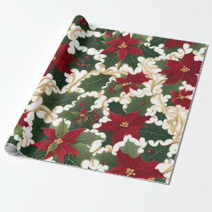 Cadeau papier d'emballage de noël plante galore