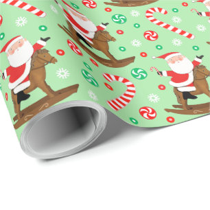 Cadeau Papier d'emballage de Noël pour amateur de chevaux