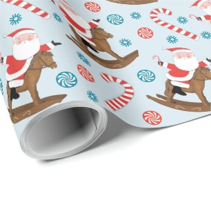 Cadeau Papier d'emballage de Noël pour amateur de chevaux