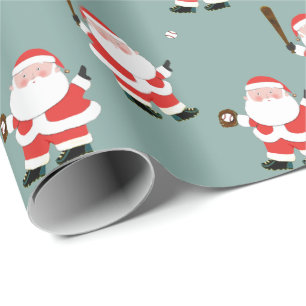 Cadeau Papier d'emballage de Noël pour cadeaux de basebal
