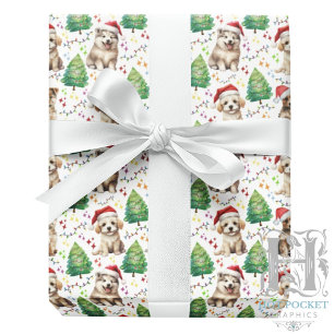 Cadeau Papier d'emballage de Noël pour chien