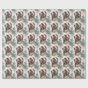 Cadeau Papier d'emballage de Noël pour chien Terre-Neuve