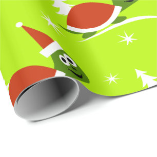 Cadeau Papier d'emballage de Noël pour enfants Santa Turt