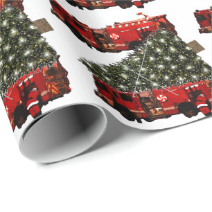 Cadeau Papier d'emballage de Noël pour pompier