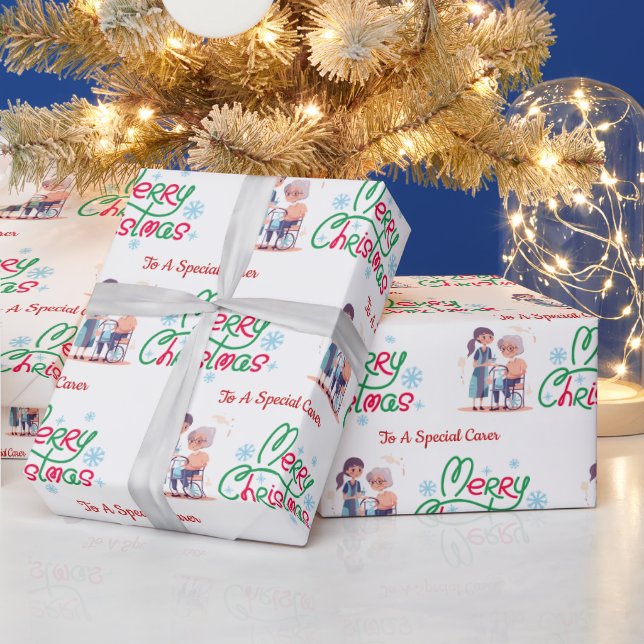 Cadeau Papier d'emballage de Noël pour soignant spécial (Vacances)
