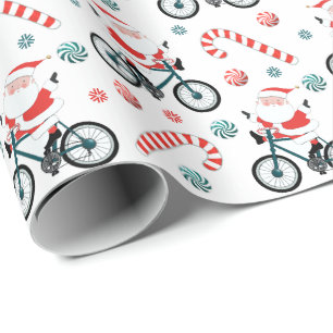 Cadeau Papier d'emballage de Noël pour vacances à vélo