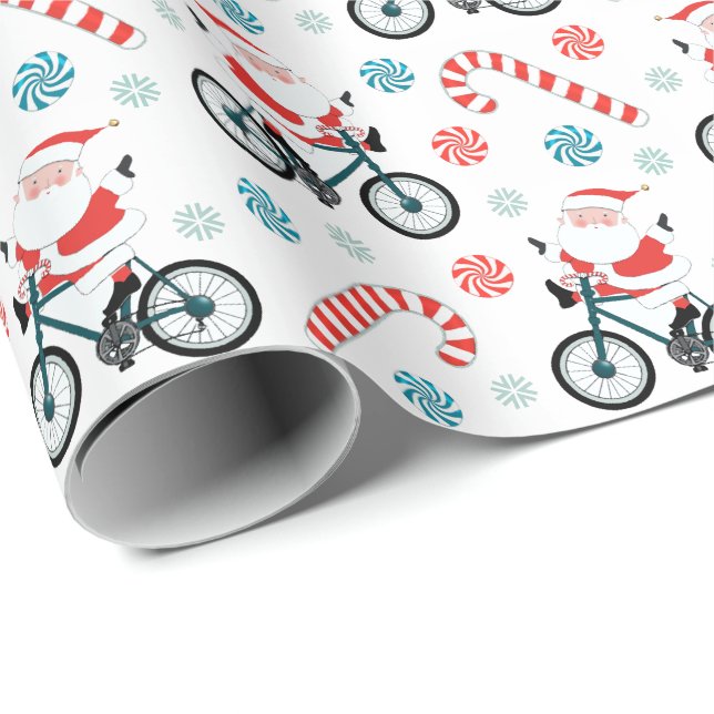 Cadeau Papier d'emballage de Noël pour vélo (Coin rond)
