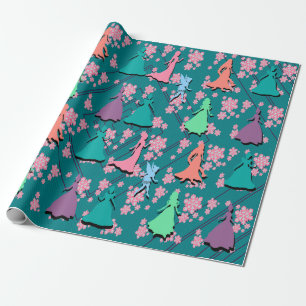 Cadeau Papier d'emballage de Noël Princesse Silhouette