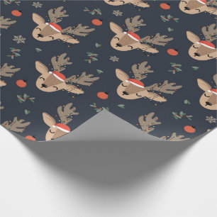 Cadeau Papier d'emballage de Noël Renne