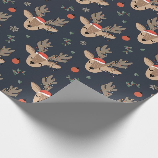 Cadeau Papier d'emballage de Noël Renne (Coin)