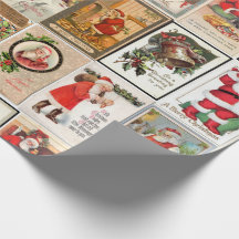 Papier d'emballage de Noël Santa