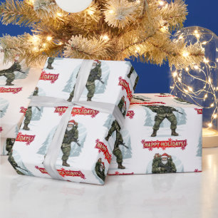 Cadeau Papier d'emballage de Noël Tactical Santa