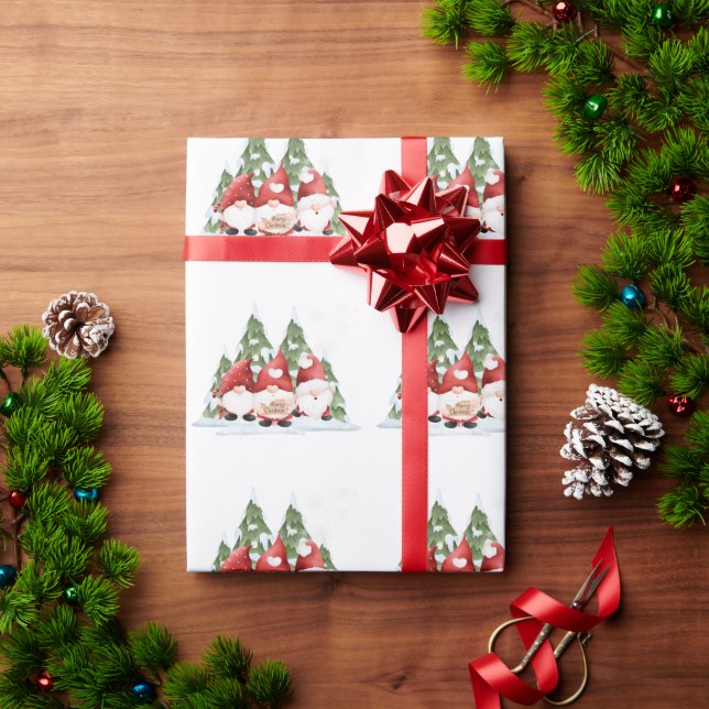 Cadeau Papier d'emballage de Noël Trois Gnome (Cadeau de vacances)