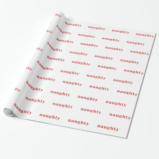 Cadeau Papier d'emballage de Noël vilain (blanc)