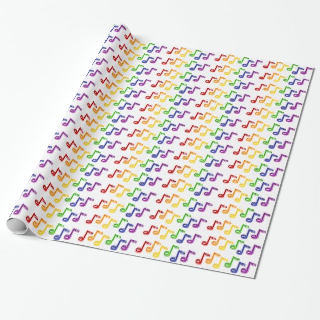 Cadeau Papier d'emballage de notes de musique (Déroulé)