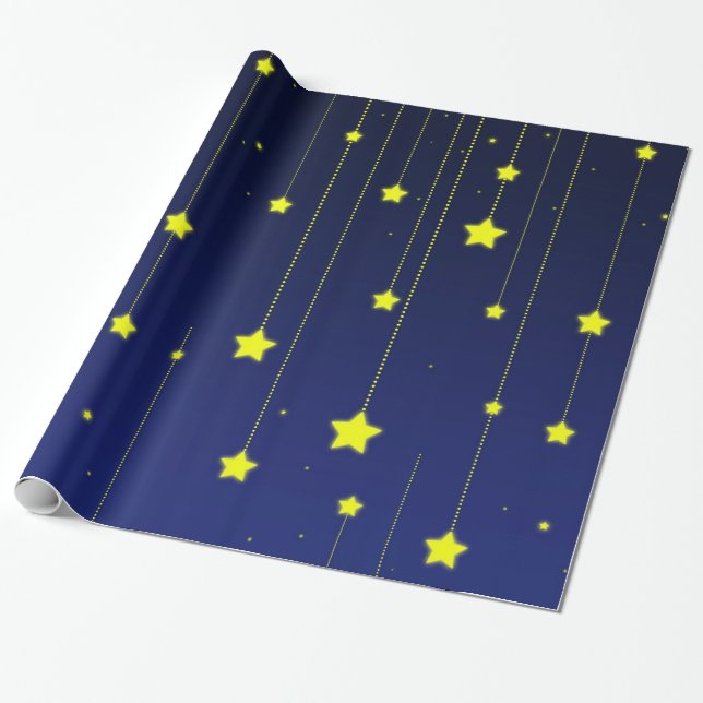 Cadeau Papier d'emballage de nuit étoilée (Déroulé)