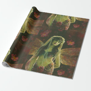 Cadeau Papier d'emballage de nymphe vintage