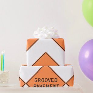 Cadeau Papier d'emballage de panneau de chaussée rainurée