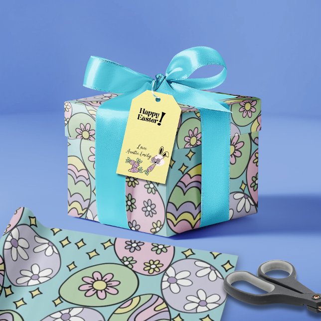 Cadeau Papier d'emballage de Pâques pastel groovy ambianc (Tags are part of this collection and are sold separately )