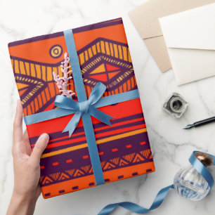 Cadeau Papier d'emballage de partie tribale africaine de