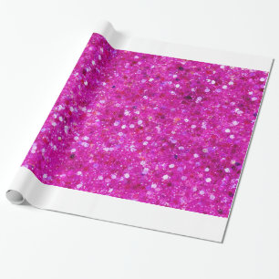 Cadeau Papier d'emballage de parties scintillantes roses
