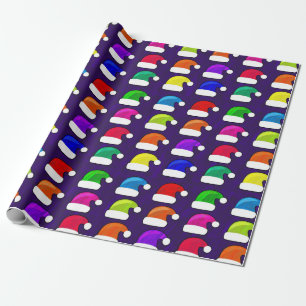 Cadeau Papier d'emballage de Père Noël de casquette de