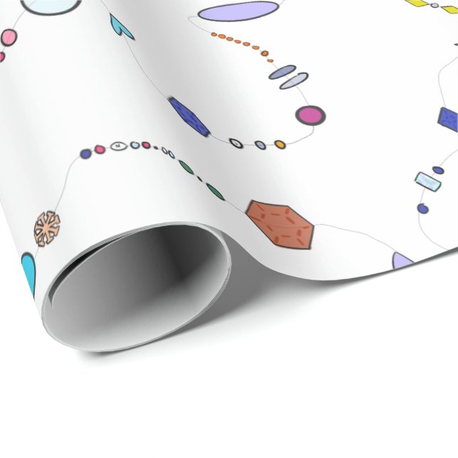 Cadeau Papier d'emballage de perle de campagne de la (Coin rond)