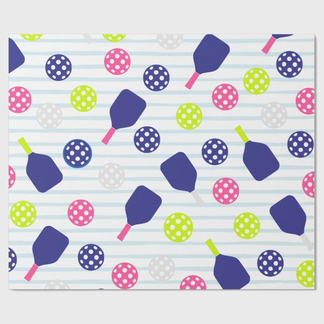 Cadeau Papier d'emballage de pickleball (Plat)