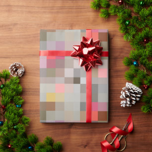 Cadeau papier d'emballage de pixel