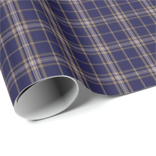 Cadeau Papier d'emballage de plaid de tartan de clan de (Coin rond)