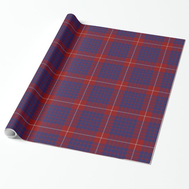 Cadeau Papier d'emballage de plaid de tartan de Hamilton (Déroulé)
