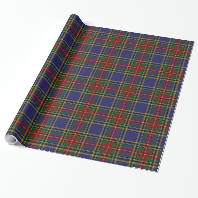 Cadeau Papier d'emballage de plaid de tartan de Macbeth (Déroulé)