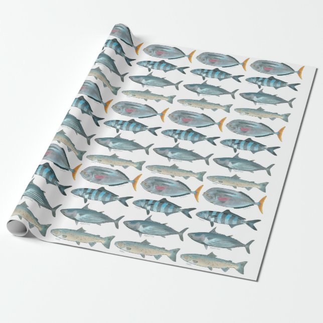 Cadeau Papier d'emballage de poissons (Déroulé)