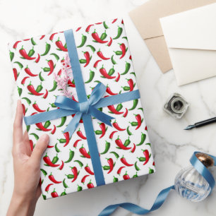 Cadeau Papier d'emballage de poivrons de bande dessinée