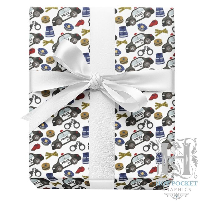Cadeau Papier d'emballage de police (Créateur téléchargé)
