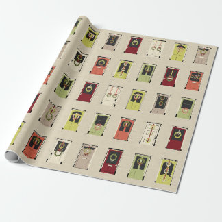 Cadeau Papier d'emballage de portes de vacances