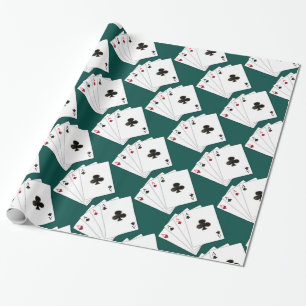 Cadeau Papier d'emballage de quatre d'as cartes de jeu