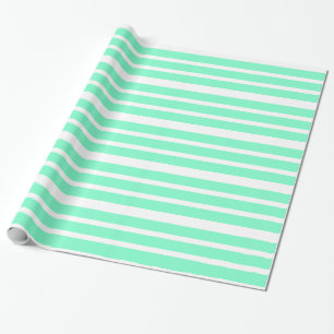 Cadeau Papier d'emballage de rayure verte en bon état