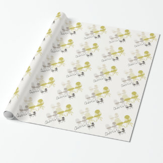Cadeau Papier d'emballage de rétro de mod Eames DKr motif