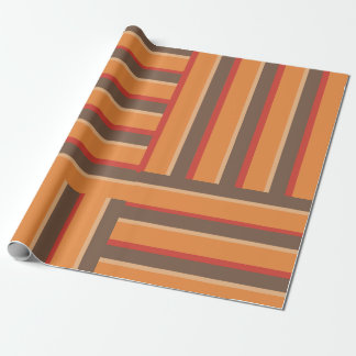 Cadeau Papier d'emballage de rétro rayure de couleur