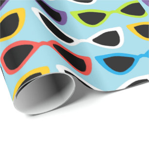 Cadeau Papier d'emballage de rétros lunettes de soleil