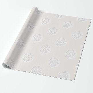 Cadeau Papier d'emballage de rose blanc